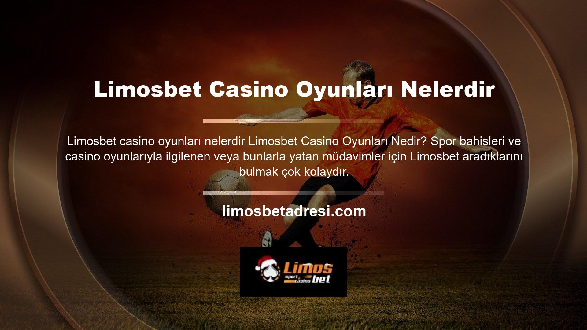 Limosbet, süredir online casino pazarında her zevke uygun ucuz bahis ve casino oyunları sunmaktadır