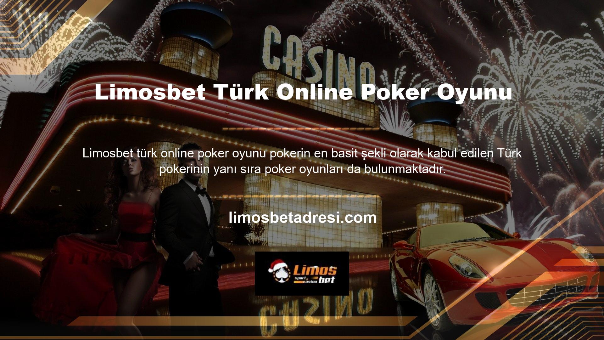 Texas Hold'em gibi popüler oyunlar Türkler ve diğer ülkeler tarafından seviliyor