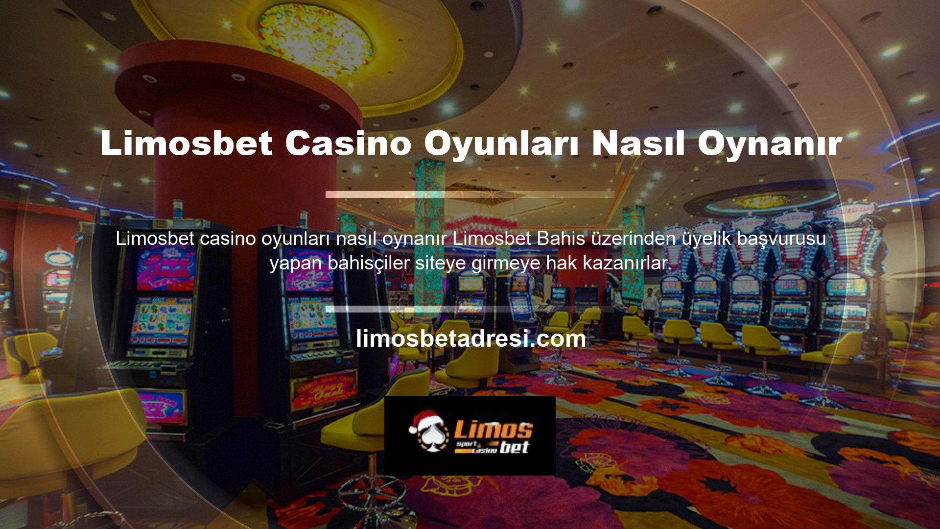 Kullanıcılar siteye giriş yaptıklarında sitenin sağ tarafında yer alan casino bölümüne yönlendirilmektedir