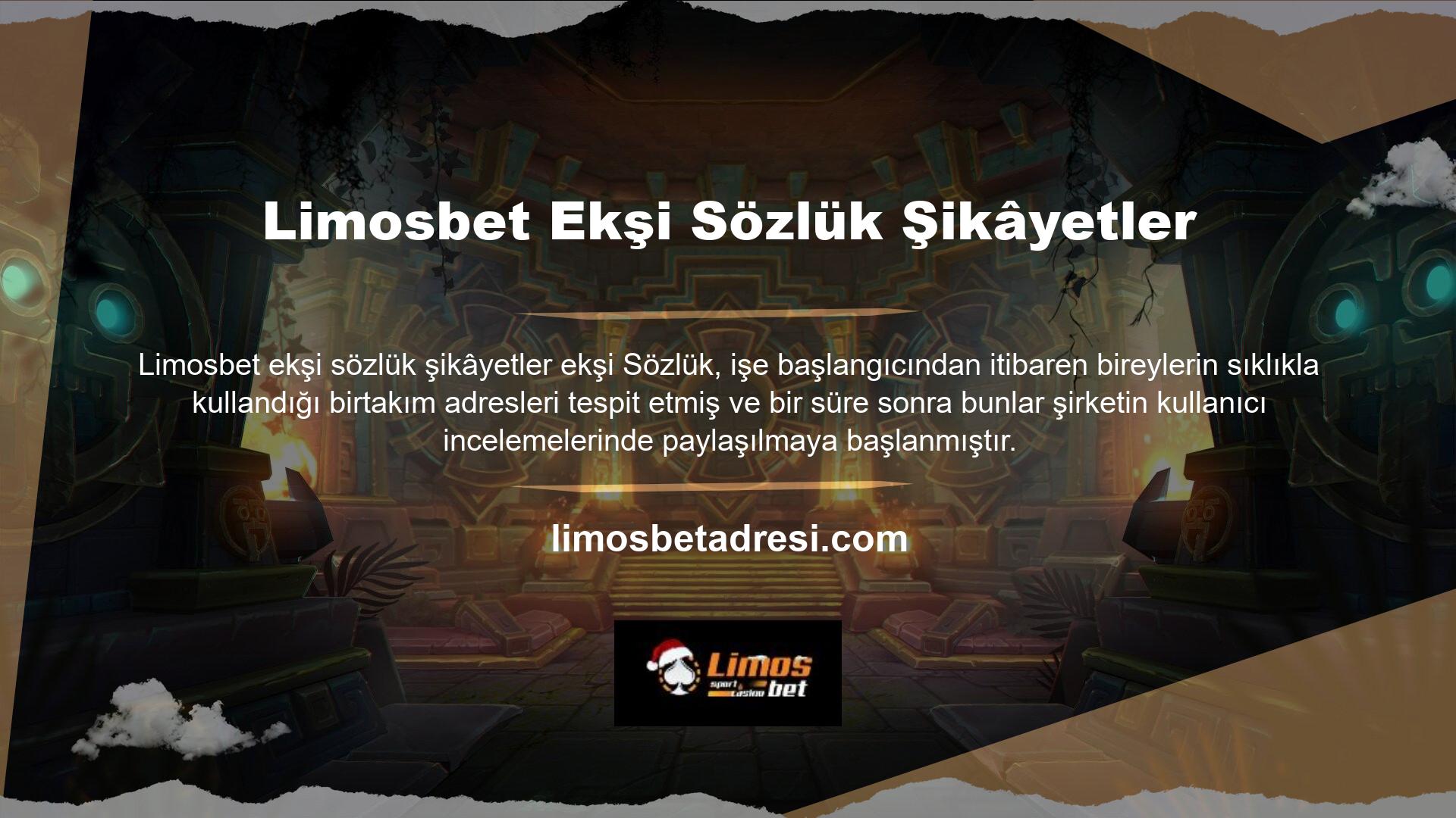 Casino sitesi şikâyet başlığını belirleyen sitelerin hemen hemen hepsinin Limosbet ile ilgili herhangi bir şikâyeti bulunmamaktadır
